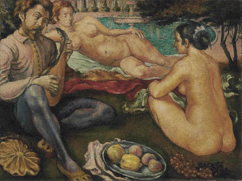Emile Bernard Cour d'amour oil painting image